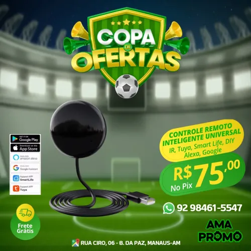CONTROLE REMOTO INTELIGENTE WIFI IR TUYA