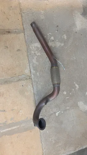 Escapamento downpipe em inox 1.4 tsi com espaçador (polo tcross nivus virtus)