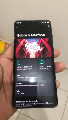 Celular moto Edge fusion 60 256 gb 5g 