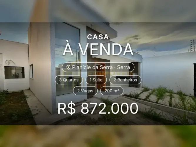 Seu Novo Lar em Planície da Serra: Casa com Pé-Direito Duplo e Churrasqueira