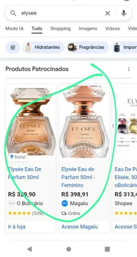 Perfume promoção pra vender logo