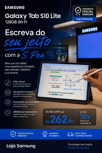 ? Galaxy Tab S10 Lite 128GB Wi-Fi + S Pen | Oferta Especial Samsung