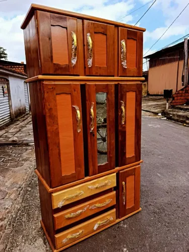 GUARDA ROUPA DE SOLTEIRO 3 PORTAS COM MALEIRO NOVO!