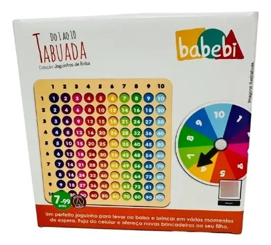 Do 1 Ao 10 Tabuada Babebi Brinquedo Educativo Pedagógico Mdf