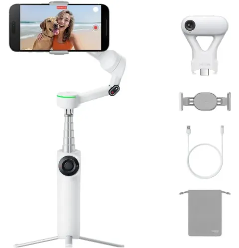 Insta360 flow 2 Pro + AI Tracker - NOVO LACRADO