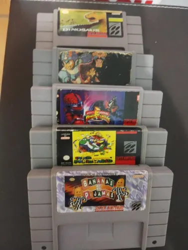 Lote carcaça jogos super Nintendo