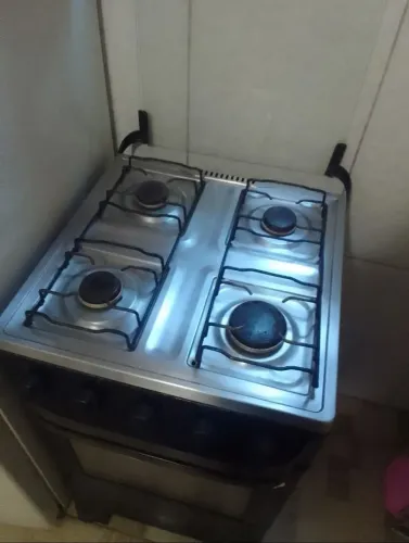 ?Fogão 4 Bocas Mueller Inox com Forno - Funcionando Direitinho