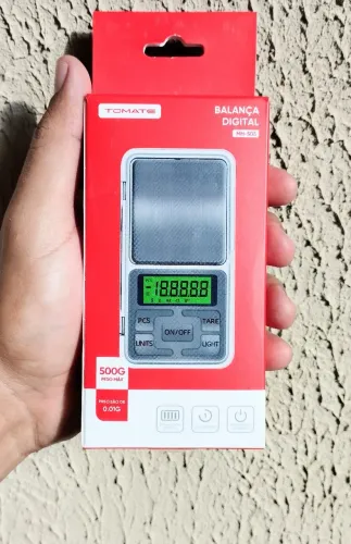 Mini balança digital de previsão 0,01g x 500g Tomate