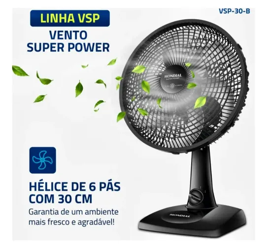 Ventilador mundial 30cm, lacrado!