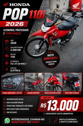 Pop 110i impecável 