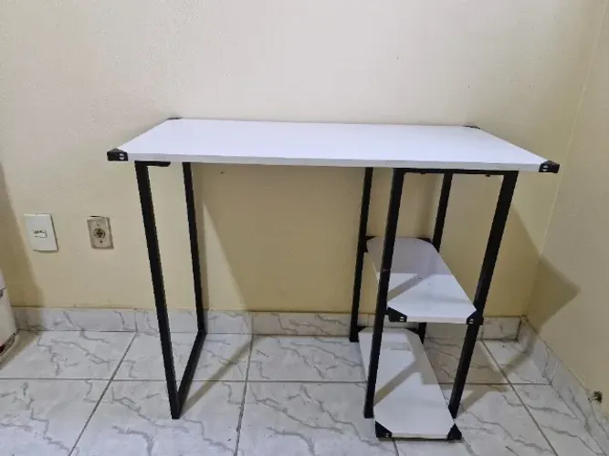 ESCRIVANINHA MESA PRATELEIRA MDF BRANCO
