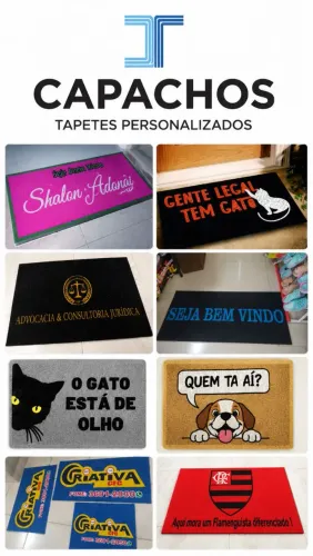 CAPACHOS PERSONALIZADOS COM SUA LOGO 