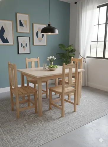 MESA DE COZINHA MADEIRA E MDF / NOVA / ENTREGA GRÁTIS 