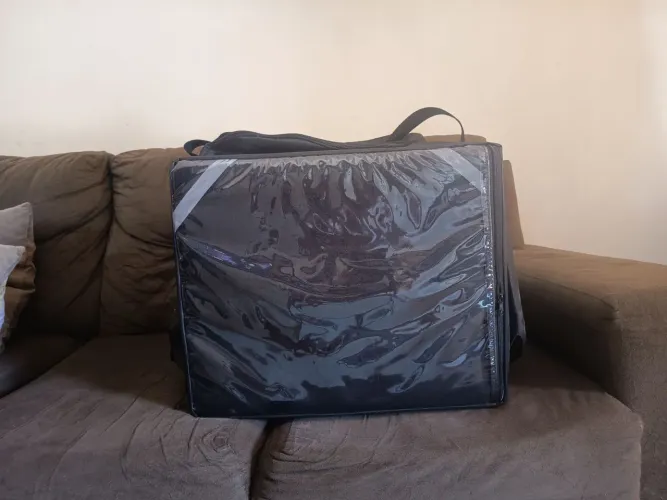 Bag de Entregas Térmica Preta + Isopor - NOVA