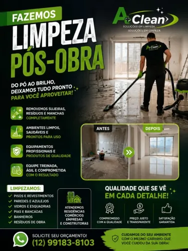 Limpeza após obra