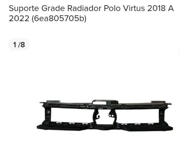 SUPORTE / MOLDURA DA GRADE DIANTEIRA - VW POLO / VIRTUS
