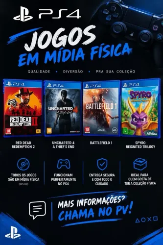 JOGOS MIDIA FISICA PS4