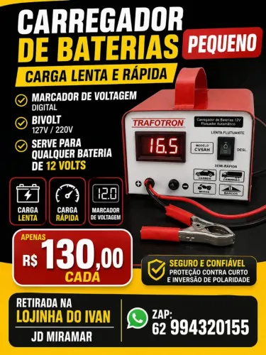 Carregador de baterias pequeno