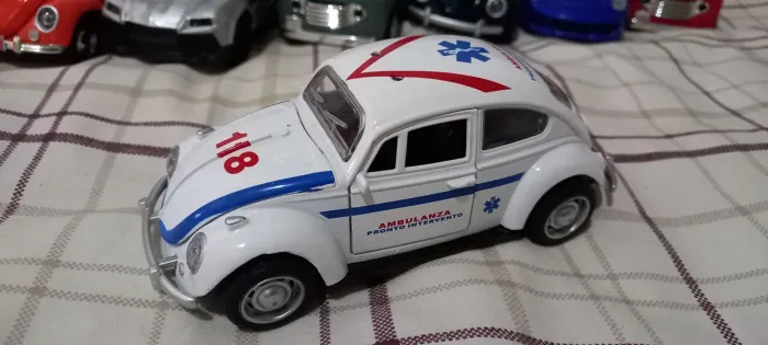 Carrinho coleção escala 1/32 Fusca Bombeiros 