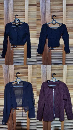 Lote de blusas e casaco