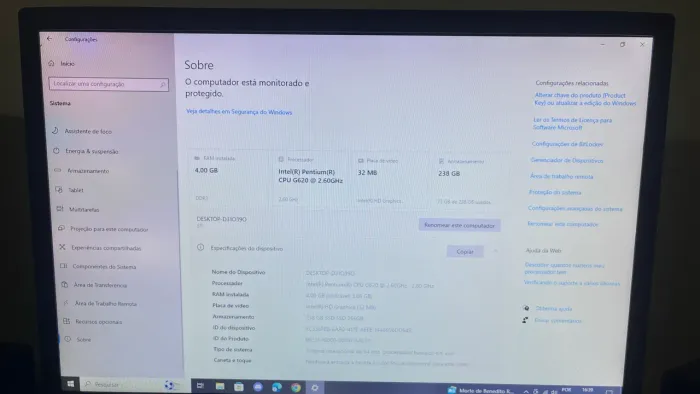 PC Completo com SSD 256GB | Liga Rápido | Excelente Estado
