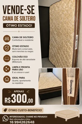 CAMA DE SOLTEIRO