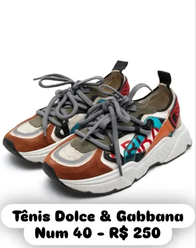 TÊNIS D&G PREMIUM NUM 40 - R$ 250