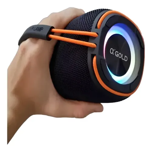 Caixa de Som Portátil A?Gold 10W - Bluetooth e Potente
