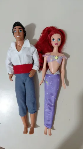 COLEÇÃO VINTAGE - PRINCESA ARIEL E PRINCIPE ERIC - MATTELL 1995