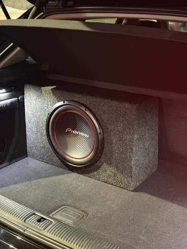 Subwoofer Pioneer Cara Preta 12 Polegadas com caixa 