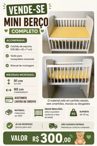 Mini berço novo