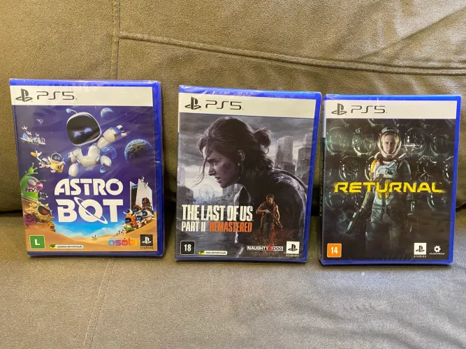 JOGOS LACRADOS PS5 - The Last Of Us Parte II Remastered, Astro Bot e Returnal