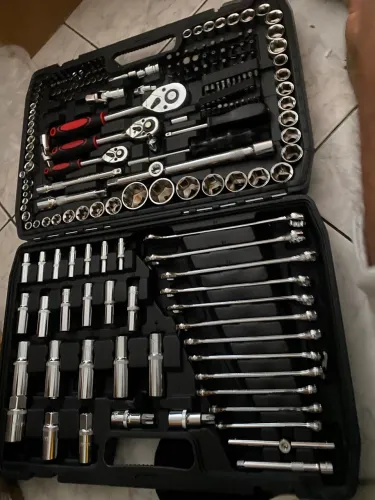 Maleta de ferramenta soquete 218 pcs cromo