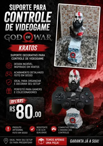 Busto Kratos God of War - Colecionável