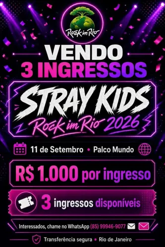 Ingresso para 11/9 Rock in Rio