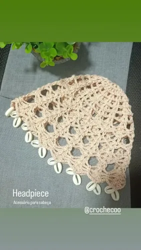 Acessório para cabeça de crochê 