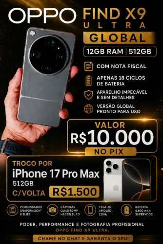 Troco Oppo find X9 Ultra Global Completo