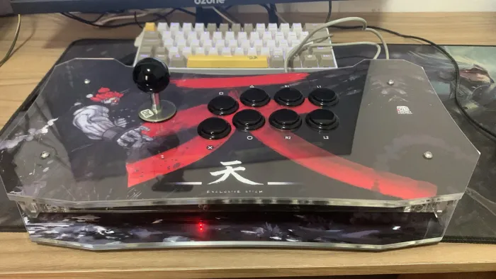 Controle Arcade acrílico botões e manetes Sanwa Denshi