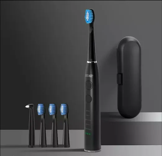 Escova de Dentes Elétrica Seago Preta ou Branca Sg-575 Recarregável Adulto