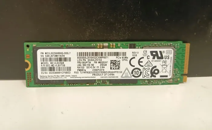 Ssd Nvme M2 de 256gb
