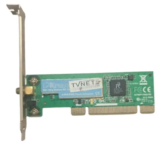 Placa de rede wi-fi PCI clássico 802.11b/g Krazer RS-2100P (funcionando)