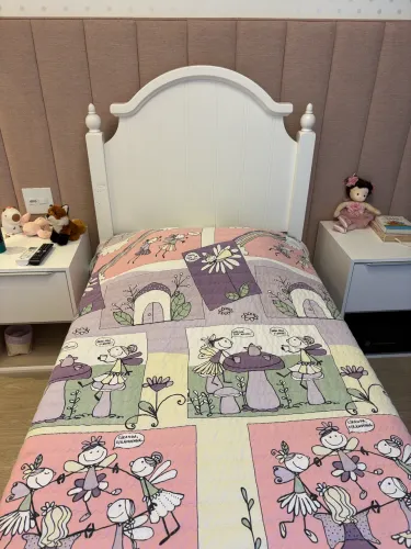 Cama de solteiro Provençal branca