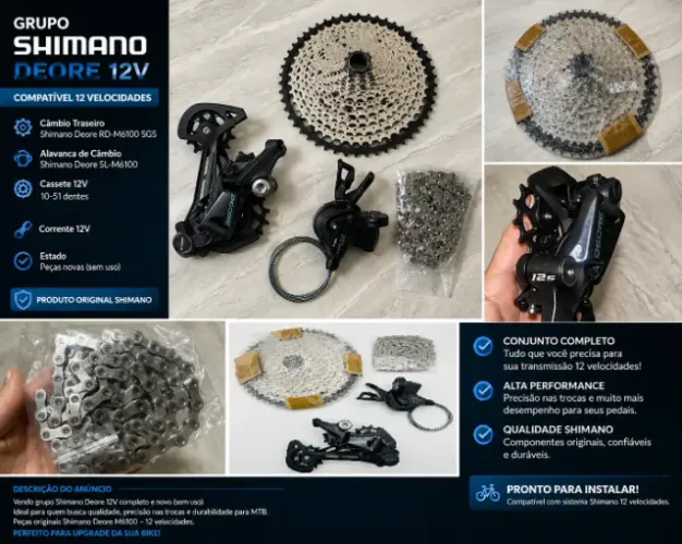 Grupo Shimano Deore M6100 12v + Cassete 51 dentes
