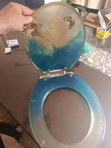 Tampa acento sanitário vaso acrilico