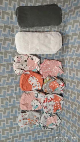 Estou doando Fraldas ecológicas (8 fraldas com 12 absorventes)