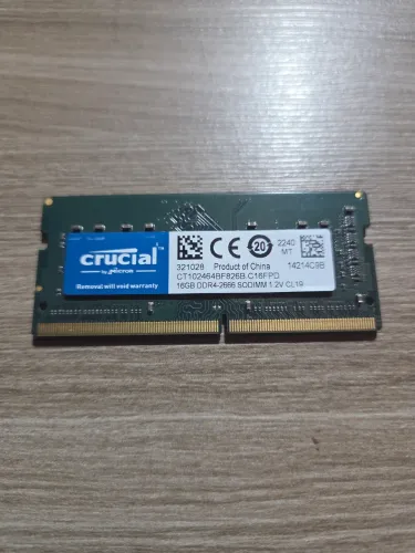 Memória RAM DDR4 16gb Crucial 2666mhz
