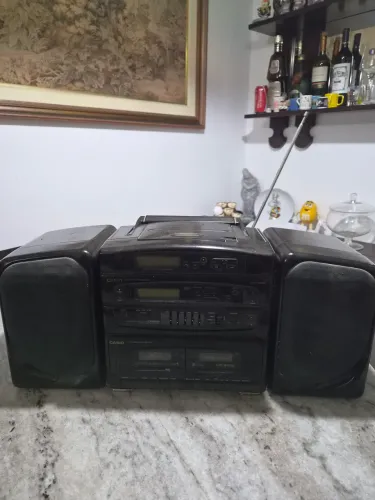 Rádio Gravador Boombox Casio CD-960 Vintage Anos 90 - Rádio 100%