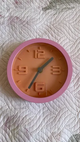 Relógio de Parede Pequeno 16cm Rosa