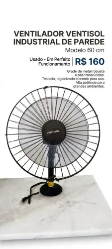 VENTILADOR INDUSTRIAL DE PAREDE. VENTISOL.
