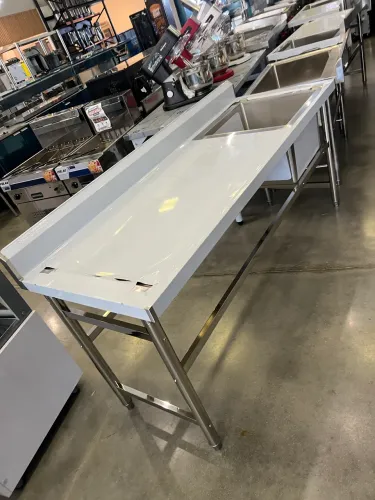 Bancada inox 1.90x0.70 com Cuba lado direito - pronta entrega